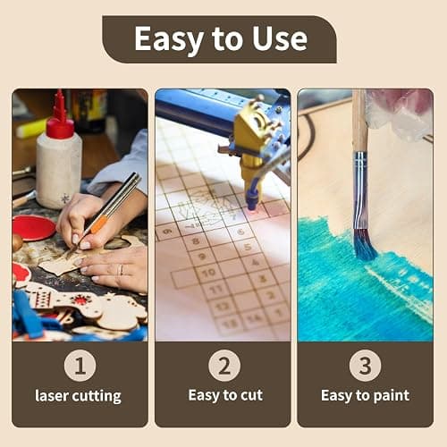 Balsa Wood Sheet, 5 Pack Plywood Sheets, Basswood Sheets 12X12X1/16 Inch, Unfinished Wood Boards Blanks for Laser Cutting, Engraving, Burning, Crafts thumbnail 5