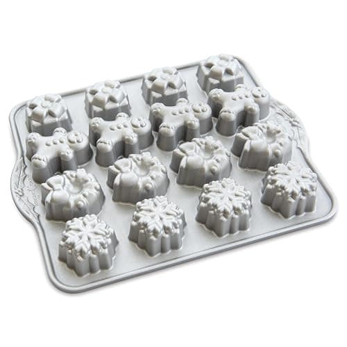 Nordic Ware Holiday Teacakes Cakelet, 3 Cup Capacity, Silver - Image 1