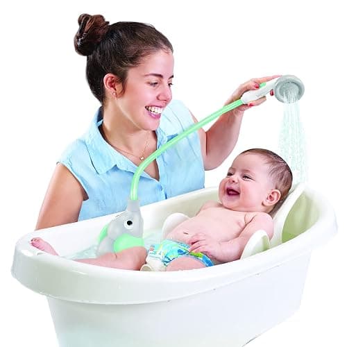 Yookidoo Baby Bath Shower Head - Elephant Water Pump with Trunk Spout Rinser - Control Water Flow from 2 Elephant Trunk Knobs for Maximum Fun in Tub or Sink for Newborn Babies thumbnail 5