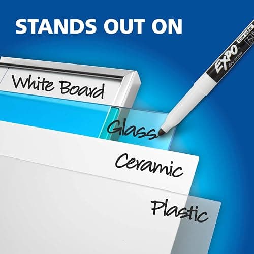 EXPO Dry Erase Markers, Low Odor Ink, Assorted Colors, Fine Tip, 12 Count - Back to School, Teacher, Classroom, Office Supplies thumbnail 8