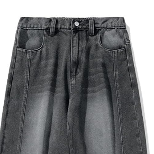 qcdyrxf Mens Baggy Jeans Y2k Wide Leg Loose Fit Jeans Streetwear Denim Washed Hip Hop Pants thumbnail 6