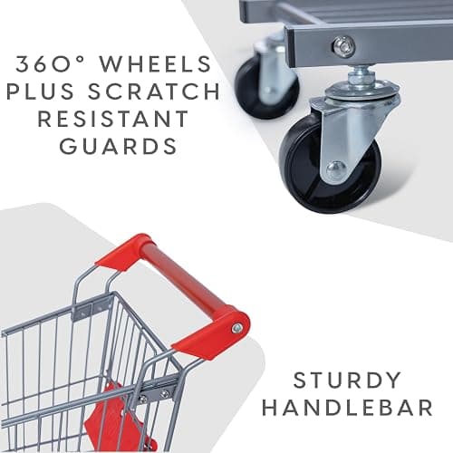 Milliard Toy Metal Shopping Cart - Supermarket Pretend Play Grocery Cart for Kids and Toddlers thumbnail 8