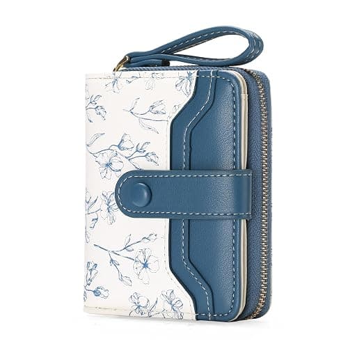 GAEKEAO Small Wallet for Women Leather RFID Blocking Bifold Zipper Pocket Credit Card Holder Purse Wallets with ID Window thumbnail 7