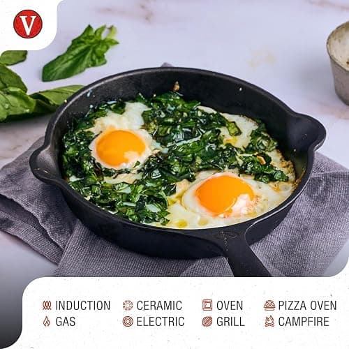 Victoria 6.5 Inch Mini Cast Iron Skillet. Small Frying Pan,Seasoned with 100% Kosher Certified Non-GMO Flaxseed Oil (SKL-206) thumbnail 3