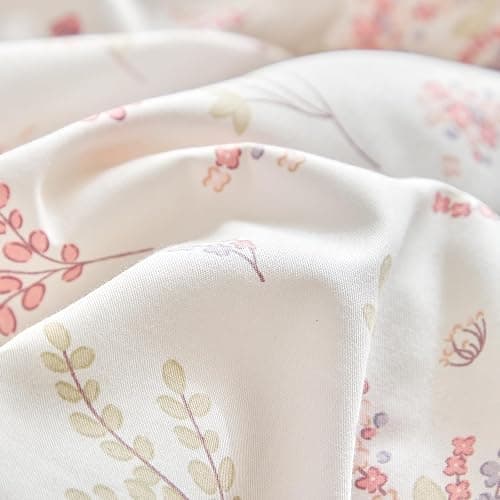 Joyreap 3pcs Cotton Comforter Set for Girls, Pink Floral Design, Twin Size Soft n Cozy Bedding Comforter Set for All Season- 68x88 inches thumbnail 7