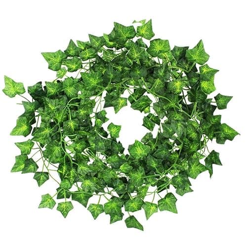 KUPOO 12 Strands 84 Feet Artificial Ivy Leaf Plants Vine Hanging Garland Fake Foliage Flowers for Wedding Party Garden Wall Decoration (Style A) thumbnail 5