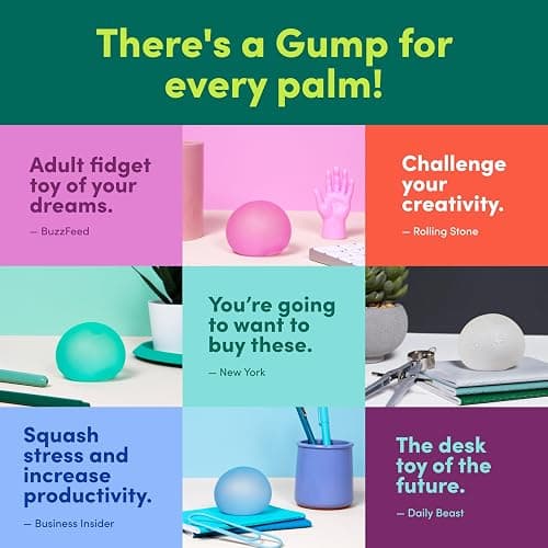 Speks Gump Stress Balls | Ultra Soft Squishy Fidget Toy for Adults & Teens | Stress Relief & Desk Toy | Tri-Color thumbnail 7