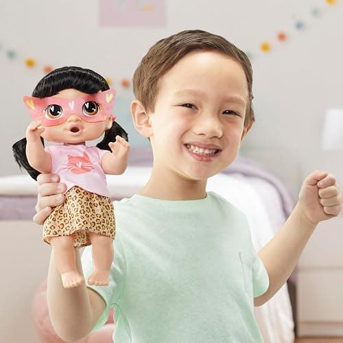Baby Alive Super BFF Katie Kat Black Hair Dress Up Baby Doll Playset, 11 Inches, Toys for 3 Year Old Girls & Boys & Up (Amazon Exclusive) thumbnail 9