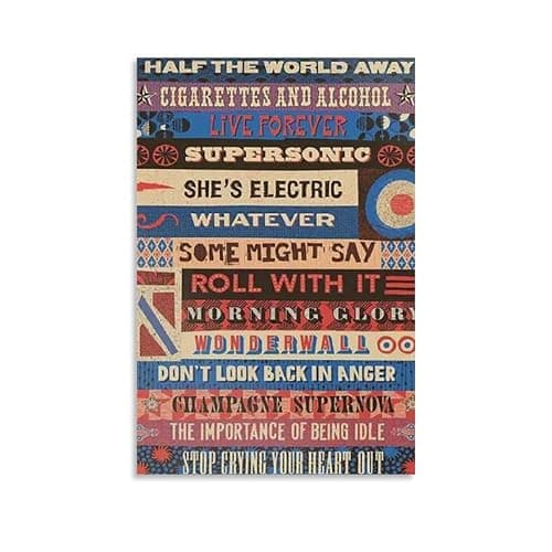 Oasis Music Nightclub Style Poster Poster Wall Art Decorative Painting Bedroom Painting Posters 08x12inch(20x30cm) Unframe-style - Image 1
