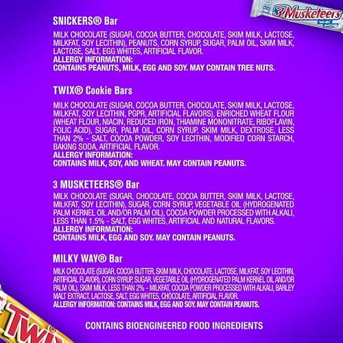 SNICKERS, TWIX, MILKY WAY & 3 MUSKETEERS Individually Wrapped Variety Pack Full Size Milk Chocolate Candy Bars Bulk Assortment, 33.31 oz, 18 Bars (Pack of 2) thumbnail 11