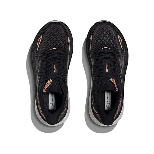 HOKA Clifton 9 Womens Running Shoes - 10.5 - Black/Rose Gold thumbnail 5