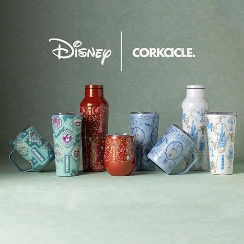 Corkcicle Disney Princess Cold Cup - Keeps Drinks Cold for 12 Hours - Triple-Insulated Stainless Steel - Straw & Screw-On Lid - Summer Drinkware Gift - Keeps Drinks Ice Cold - 24 oz - Belle thumbnail 8