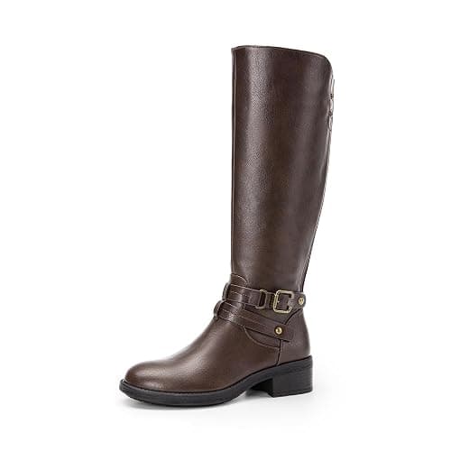 DREAM PAIRS Women's Knee High Boots, Buckle Riding Boots thumbnail 4