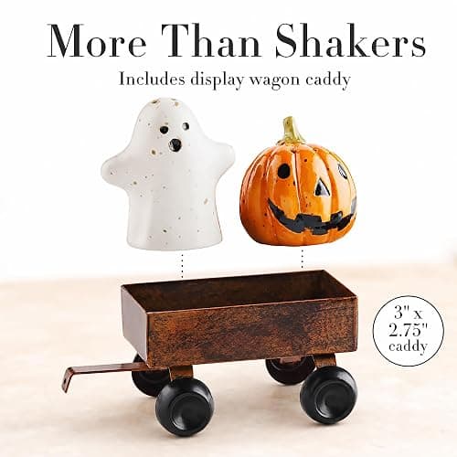 Mud Pie Stoneware Salt and Pepper Set, Halloween, 2" x 2 3/4" thumbnail 8