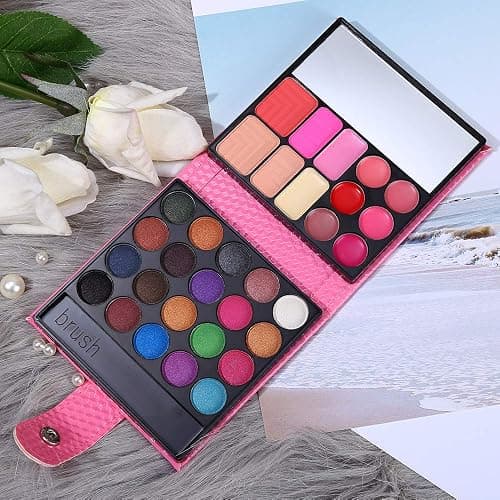 All in One Makeup Kit - 20 Eyeshadow, 6 Lip Glosses, 3 Blushers, 2 Powder, 1 Concealer, 1 Mirror, 1 Brush, Make Up Gift Set for Teen Girls, Beginners And Pros thumbnail 8