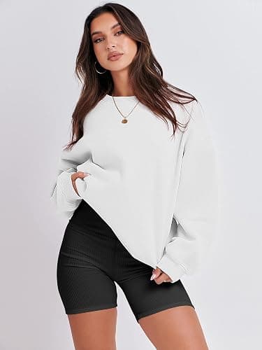 ANRABESS Womens Sweatshirts Crewneck Fleece Oversized Pullover Sweater Spring Winter Cute Tops Teen Girls Preppy Clothes 2026 thumbnail 6