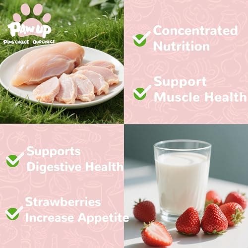 PAWUP Freeze Dried Dog Treats, Goat Milk Yogurt Flavor with Strawberry, Gentle Goat Milk Snacks for Sensitive Stomachs Puppies, 2.8 oz thumbnail 4