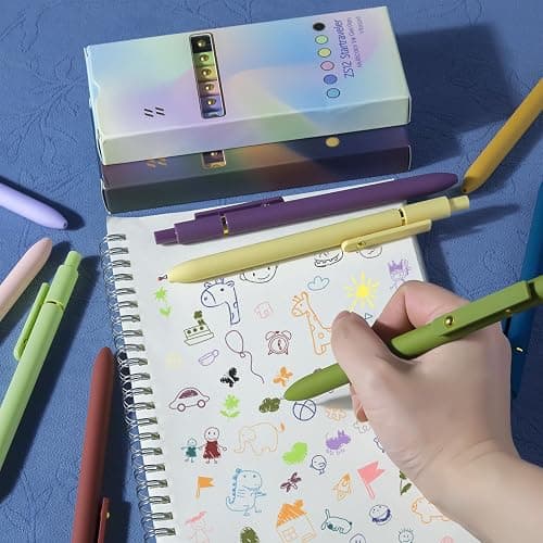 UIXJODO Colored Pens, 12 Pcs Colorful Pens Fine Point Smooth Writing Pen, 0.5mm Colored Ink Gel Pen for Journaling Note Taking, School Supplies Gifts for Women (12 Pcs Gold Vibrant and Vintage) thumbnail 2