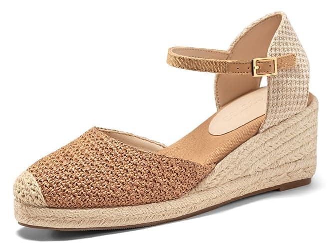 Coutgo Women's Platform Wedge Espadrilles Sandals - Image 1