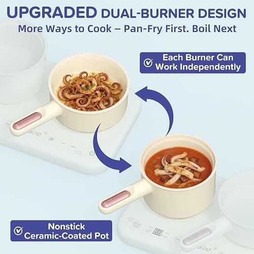 Gotoofun Kids Cooking Sets Real Electric Dual Stove Montessori Mini Kitchen for Real Food Making Safe Utensils, Apron & Cookware - Great for Pretend Play Learning thumbnail 8