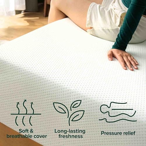 Zinus 14 Inch Queen Green Tea Memory Foam Mattress, Fiberglass Free, Medium Firm Feel, Zoned Pressure Relief, Certified Safe Foams & Fabric, Mattress in A Box thumbnail 6