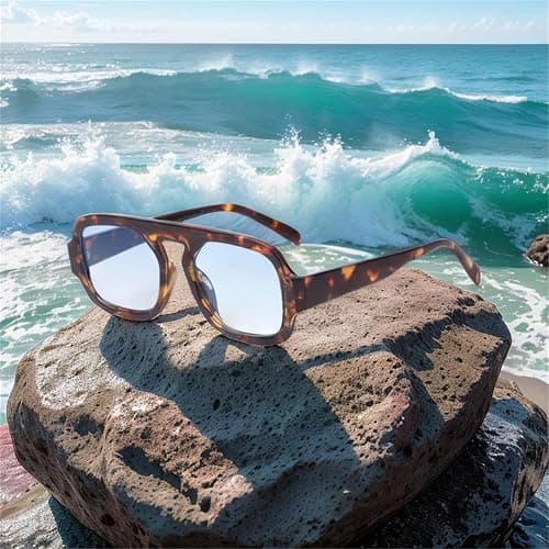 ADE WU Trendy Square Sunglasses for Women Men,Vintage Square Aviator Sunglasses Fashion 70s Inspired Stylish Flat Top Shades thumbnail 4