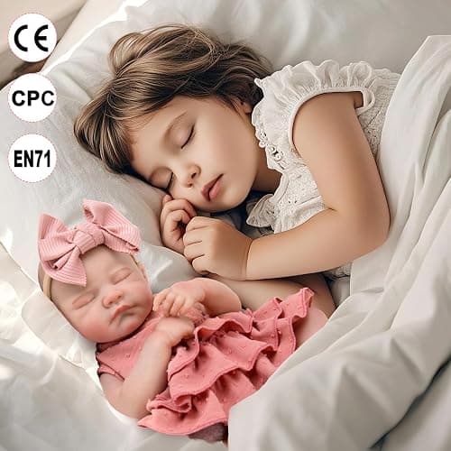 Aori Realistic Reborn Baby Dolls - 20" Lifelike Sleeping Newborn Girl with Magnetic Pacifier, Poseable Limbs, Hand-Painted Skin, Soft Body for Girls 3+ thumbnail 3