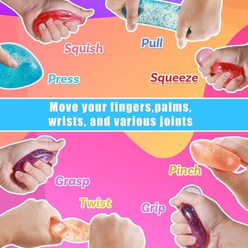 Fidget Toys Squishy Water Drop, Stress Cube Squishies Anxiety Stress Relief, Squishy Stress Cube- Malt Sugar Balls, Sensory Ball for Kids with Autism thumbnail 4