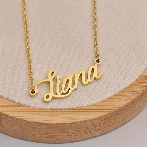 HUAN XUN Personalized Name Necklaces for Women Custom Stainless Steel Initial Ltter Necklace Pendant Jewelry for Christmas Birthday thumbnail 2