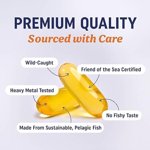Triple Strength Omega 3 Fish Oil | 3600 mg EPA & DHA | Over 2100mg of Omega 3 Fatty Acids | 1300mg EPA + 860mg DHA | Best Essential Fatty Acids | Premium Burpless Softgel Supplements (120 Ct) - 120 count thumbnail 3
