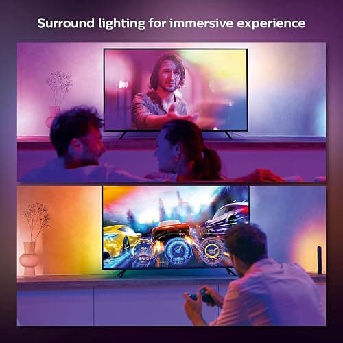 Philips Hue Gradient Lightstrip for 55 Inch TVs, Sync with Media and Gaming, LED Entertainment Smart Lighting with Voice Control, Gaming Light Compatible with Alexa, Google Assistant thumbnail 8