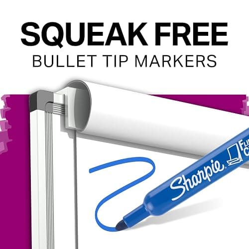 Sharpie Flip Chart Markers, Bullet Tip, Assorted Colors, Low-Odor, Squeak-Fee, 8 Count - Office Presentation, Back to School, Teacher Supplies thumbnail 4