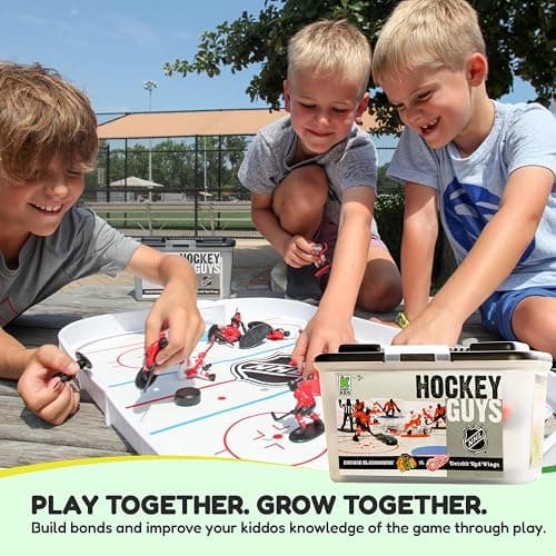 Kaskey Kids NHL Hockey Guys, Blackhawks vs. Red Wings, 27 Pieces in Each Set, Includes 2 Teams and Travel Storage Case, Nostalgic Sports Action Figures for Imaginative Play, Ages 3 and Up thumbnail 4