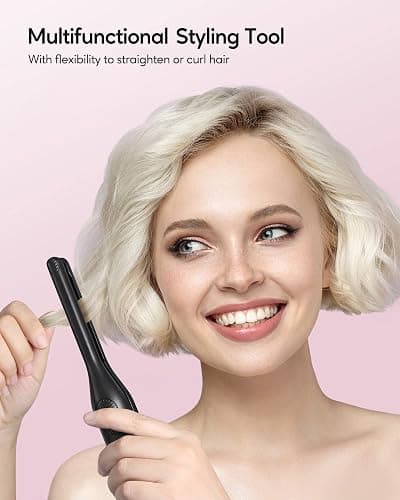 Wavytalk 3/10" Small Flat Iron, Pencil Flat Iron for Short Hair, Pixie Cut and Bangs, Curling Iron for Short Hair, Mini Hair Straightener for Edges with Anti-Pinch Design, Tiny Hair Straightener thumbnail 5