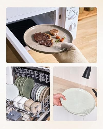 Famiware Mars Plates and Bowls Set, 12 Pieces Dinnerware Sets, Dishes Set for 4, Multi-color thumbnail 6