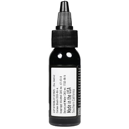 Element Tattoo Supply Nighthawk Black Tattoo Ink Vegan Professional 1oz | cruelty free formula, made in usa, richly pigmented for bold lines, smooth consistent flow, safe for human skin thumbnail 2
