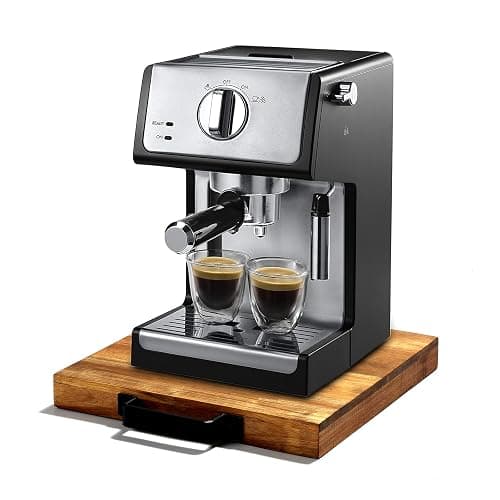 EVERBBKING Natural Acacia Sliding Tray for Coffee Machine Kitchen Appliance slider Moving Caddy, appliance slider,appliance rolling stand air fryer rolling tray thumbnail 4