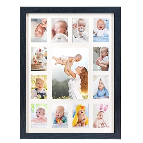 FramePro School Years Picture Frame K-12 Day Graduation Photo Collage Black Frame with Mat, Displays One 5x7 Photo and Twelve 2.5x3.5 Pictures thumbnail 6