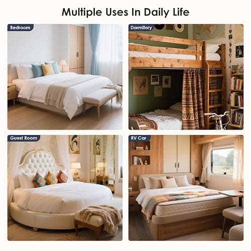 Twin Size Mattress, 6 Inch Twin Gel Memory Foam Mattress for Cool Night & Pressure Relief, Medium Firm in a Box, Back Pain Relief, Washable Cover, 75”x39”x6” (6 Inch, Twin) thumbnail 8