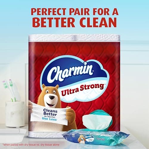 Charmin Ultra Strong Clean Touch Toilet Paper, 24 Family Mega Rolls = 120 Regular Rolls thumbnail 11