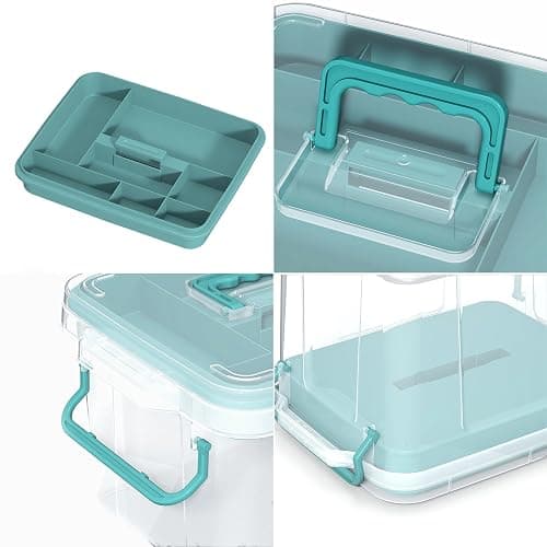 Covetree 2-Pack Clear Plastic Medicine Storage Organizer & First Aid Box – Multi-Layer Medicine Storage Box, Durable Medicine Organizer, Clear Medicine Storage Box for Home, Office & Travel thumbnail 3