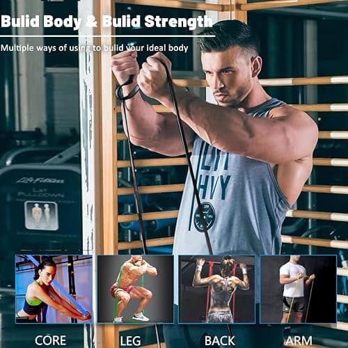 Resistance Bands, Pull Up Assist Bands - Workout Bands, Eexercise Bands, Long Resistance Bands Set for Working Out, Fitness, Training, Physical Therapy for Men Women thumbnail 4