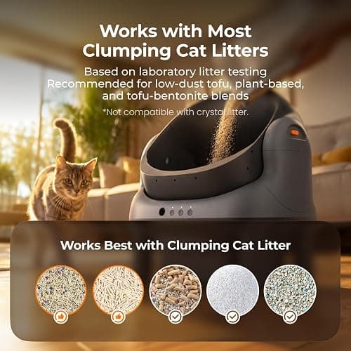 ABRCT Open Top L1 Self Cleaning Litter Box,Electronic Hands-Free,Smart Robot,Automatic Cleaning Litter Box-App Control and Safe Anti-Pinch,with Safety Sensors and Liner for Medium-Sized Cats,Black thumbnail 9