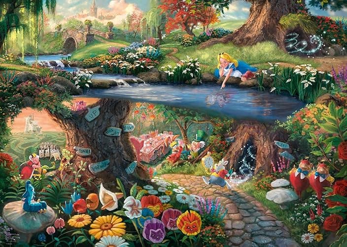 Schmidt, Thomas Kinkade: Disney Alice in Wonderland Puzzle - 1000pc, Puzzle, Ages 12+, 1 Players - Image 1
