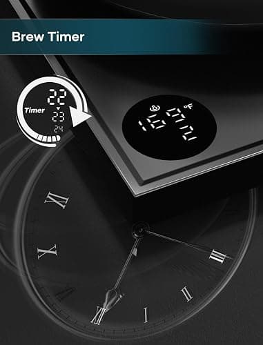 INTASTING Gooseneck Electric Kettle with 1℉ Temperature Control, 0.9 Liter | Fast Heating, Stainless Steel Interior, for Pour Over Coffee, Tea & Boiling Water, Keep Warm, Auto Shut-Off, Matte Black thumbnail 7