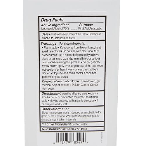 McKesson Isopropyl Rubbing Alcohol 70% [1 Count] USP First Aid Antiseptic, 32 oz thumbnail 7