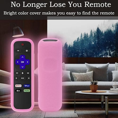 Gavyqier Silicone Protective Controller Cover fits for Roku TV Voice Remote | Element Roku | Westinghouse Roku TV Controller Cover,Glow in The Dark thumbnail 7