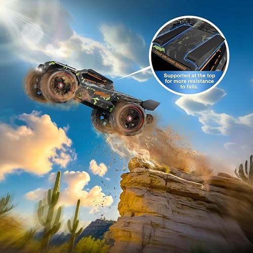 1/14 Brushless RC Cars for Adults Fast 50+ mph, RC Trucks 4x4 Offroad Waterproof, Electric Powered High Speed Remote Control Car, Fast Extreme All Terrain RC Truggy with 3S Battery for Snow Sand thumbnail 4