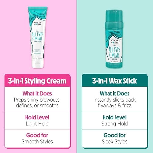 Not Your Mother's All Eyes On Me 3-in-1 Hair Styling Cream, 5.5 oz | Styling Cream with UV Protection and up to 450 Degree Heat Protection - For All Hair Types - Berry Vanilla Scent thumbnail 7