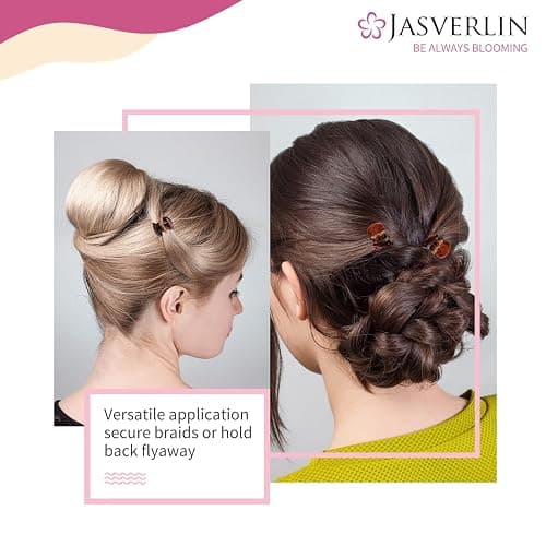 JASVERLIN Small Hair Claw Clips, Fine Thin Short Hair Accessories for Women Girls, Mini Tiny Claw Clip Cute Super Grip Plastic Jaw 50 Pcs (Dark Brown) thumbnail 4